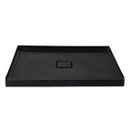 48" x 36" in Shower Base,resin and fiberglass,Center Drain Single-Threshold Shower Pan,Black Vein Black SKU T6587P581306 product image 3