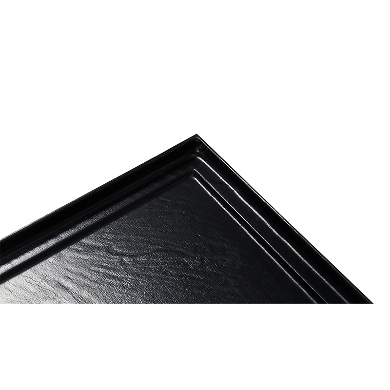 48" x 36" in Shower Base,resin and fiberglass,Center Drain Single-Threshold Shower Pan,Black Vein Black SKU T6587P581306 product image 5