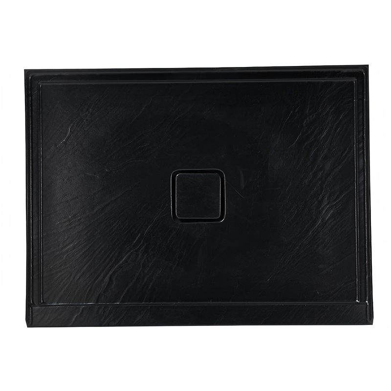 48" x 36" in Shower Base,resin and fiberglass,Center Drain Single-Threshold Shower Pan,Black Vein Black SKU T6587P581306 product image 6