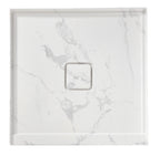 36" x 36" in Shower Base,resin and fiberglass,Center Drain Single-Threshold Shower Pan,Jazz White Vein White+ Charcoal SKU T6587P581366 product image 3