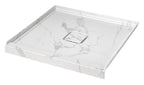 36" x 36" in Shower Base,resin and fiberglass,Center Drain Single-Threshold Shower Pan,Jazz White Vein White+ Charcoal SKU T6587P581366 product image 6