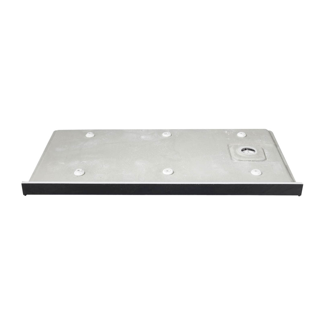 60" x 32" in Shower Base,resin and fiberglass,Left Drain Single-Threshold Shower Pan, Black Marble Black Marble-Look Sintered Stone SKU T6587P578428 product image 4
