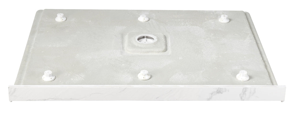 60" x 36" in Shower Base,resin and fiberglass,Center Drain Single-Threshold Shower Pan,JazzWhite Vein White+ Charcoal SKU T6587P581326 product image 4
