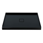 60" x 36" in Shower Base,resin and fiberglass,Center Drain Single-Threshold Shower Pan,Glossy Black Black SKU T6587P581346 product image 4