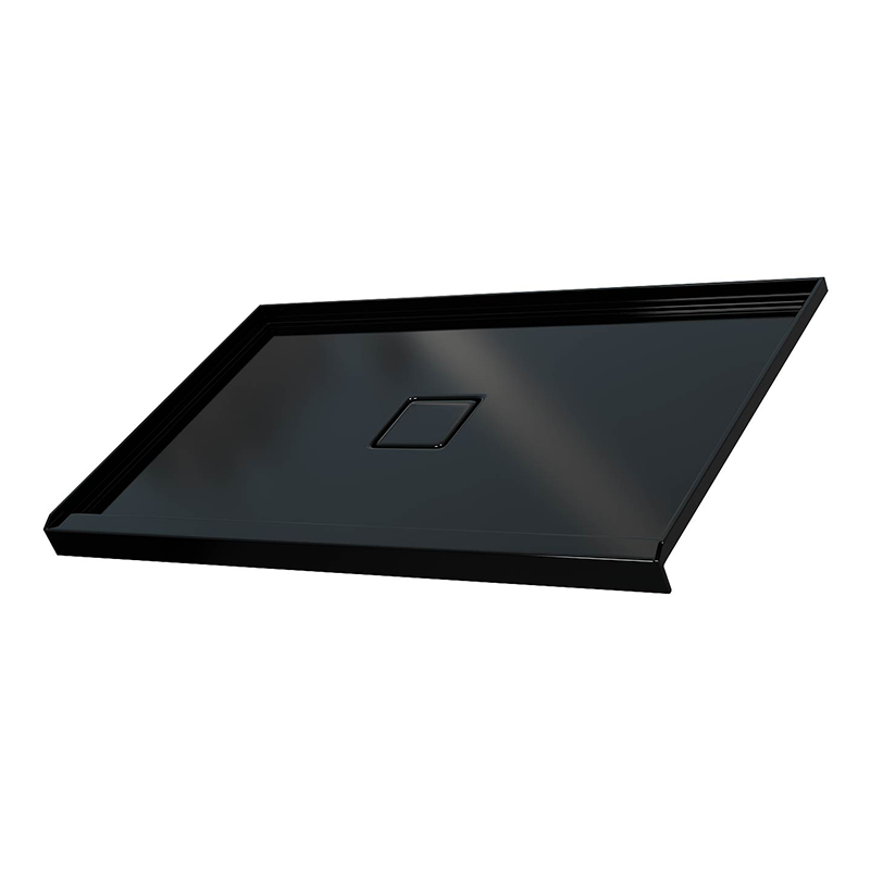 60" x 36" in Shower Base,resin and fiberglass,Center Drain Single-Threshold Shower Pan,Glossy Black Black SKU T6587P581346 product image 5