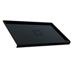 60" x 36" in Shower Base,resin and fiberglass,Center Drain Single-Threshold Shower Pan,Glossy Black Black SKU T6587P581346 product image 6