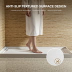 60x32 Inch White Acrylic Shower Base, Center Drain, Non-Slip Surface White SKU T5595P487481 product image 7