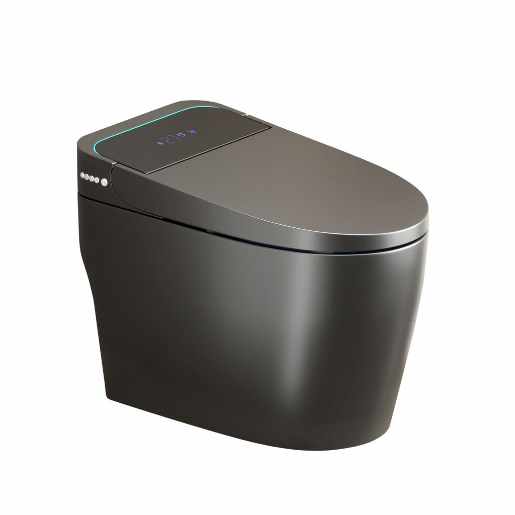 Unique Smart Toile, One Piece Toilet with Bidet Built In,Intelligent Toilet Auto Open/Close Seat. Bidet toilet with Dryer and Warm Water.Gray