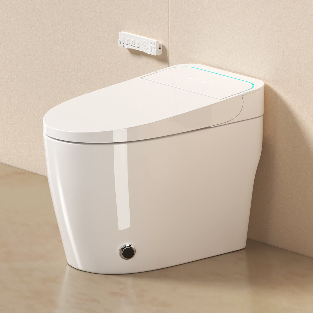 Unique Smart Toile, One Piece Toilet with Bidet Built In,Intelligent Toilet Auto Open/Close Seat. Bidet toilet with Dryer and Warm Water.WHITE