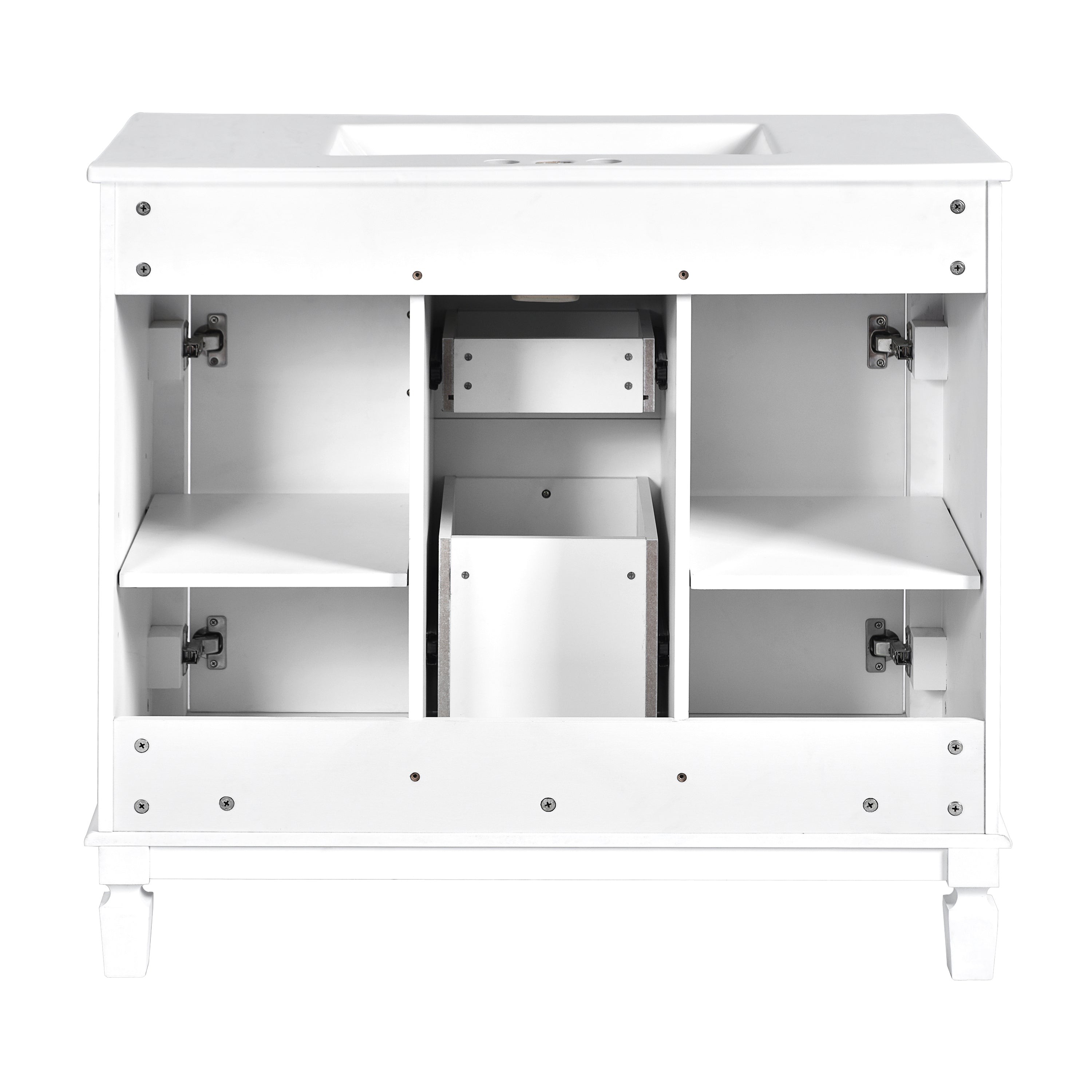 36'' Bathroom Vanity with Top Sink, Modern Bathroom Storage Cabinet with 2 Soft Closing Doors, Single Sink Bathroom Vanity