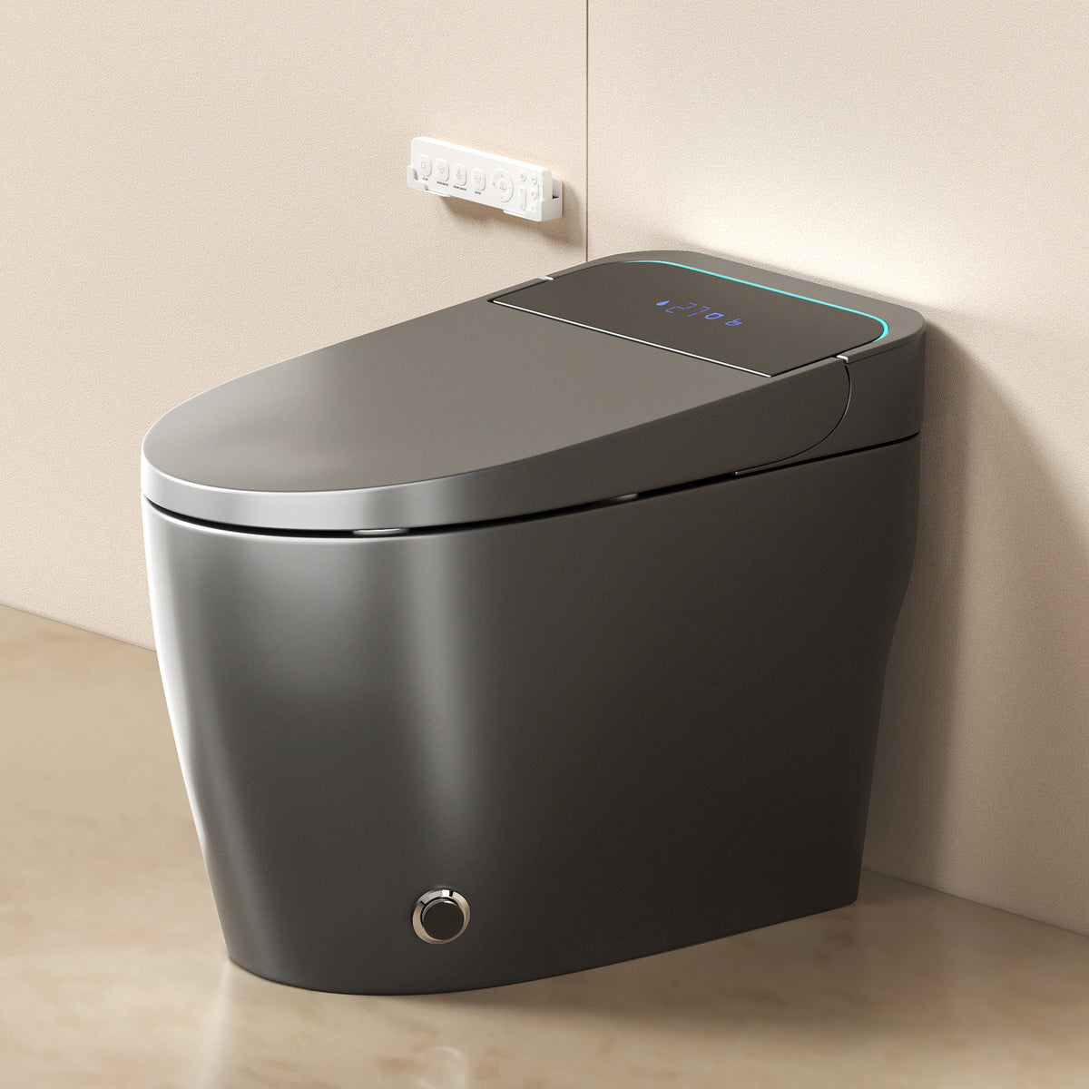 Unique Smart Toile, One Piece Toilet with Bidet Built In,Intelligent Toilet Auto Open/Close Seat. Bidet toilet with Dryer and Warm Water.Gray