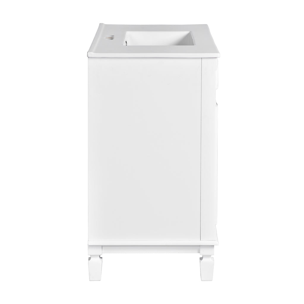 36'' Bathroom Vanity with Top Sink, Modern Bathroom Storage Cabinet with 2 Soft Closing Doors, Single Sink Bathroom Vanity