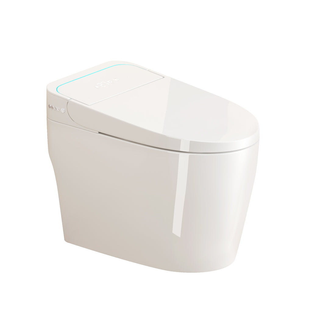 Unique Smart Toile, One Piece Toilet with Bidet Built In,Intelligent Toilet Auto Open/Close Seat. Bidet toilet with Dryer and Warm Water.WHITE