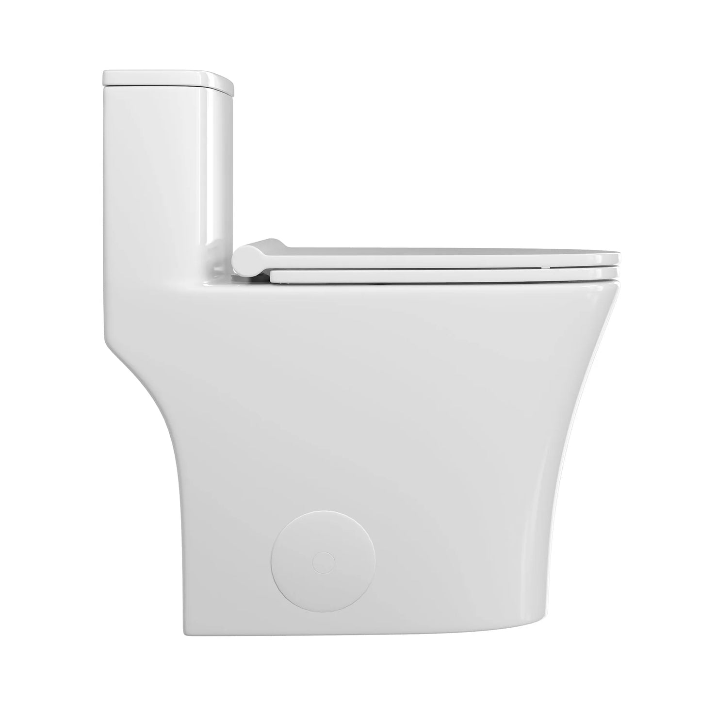 Modern One-Piece Elongated Toilet with Soft-Close Seat – High-Efficiency Dual Flush, Sleek Compact Design