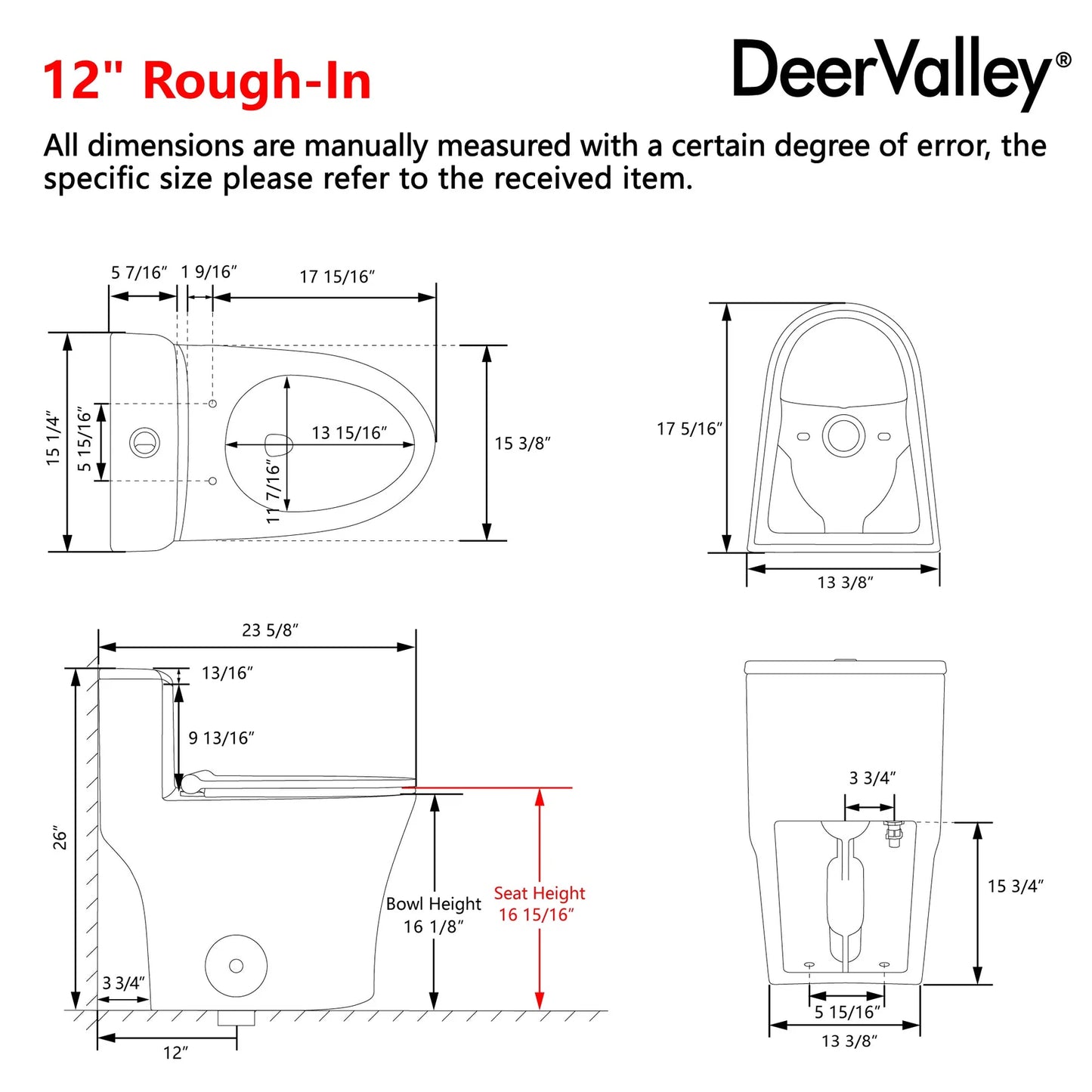 Modern One-Piece Elongated Toilet with Soft-Close Seat – High-Efficiency Dual Flush, Sleek Compact Design