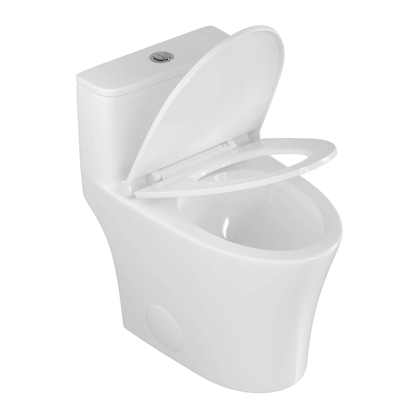 Modern One-Piece Elongated Toilet with Soft-Close Seat – High-Efficiency Dual Flush, Sleek Compact Design