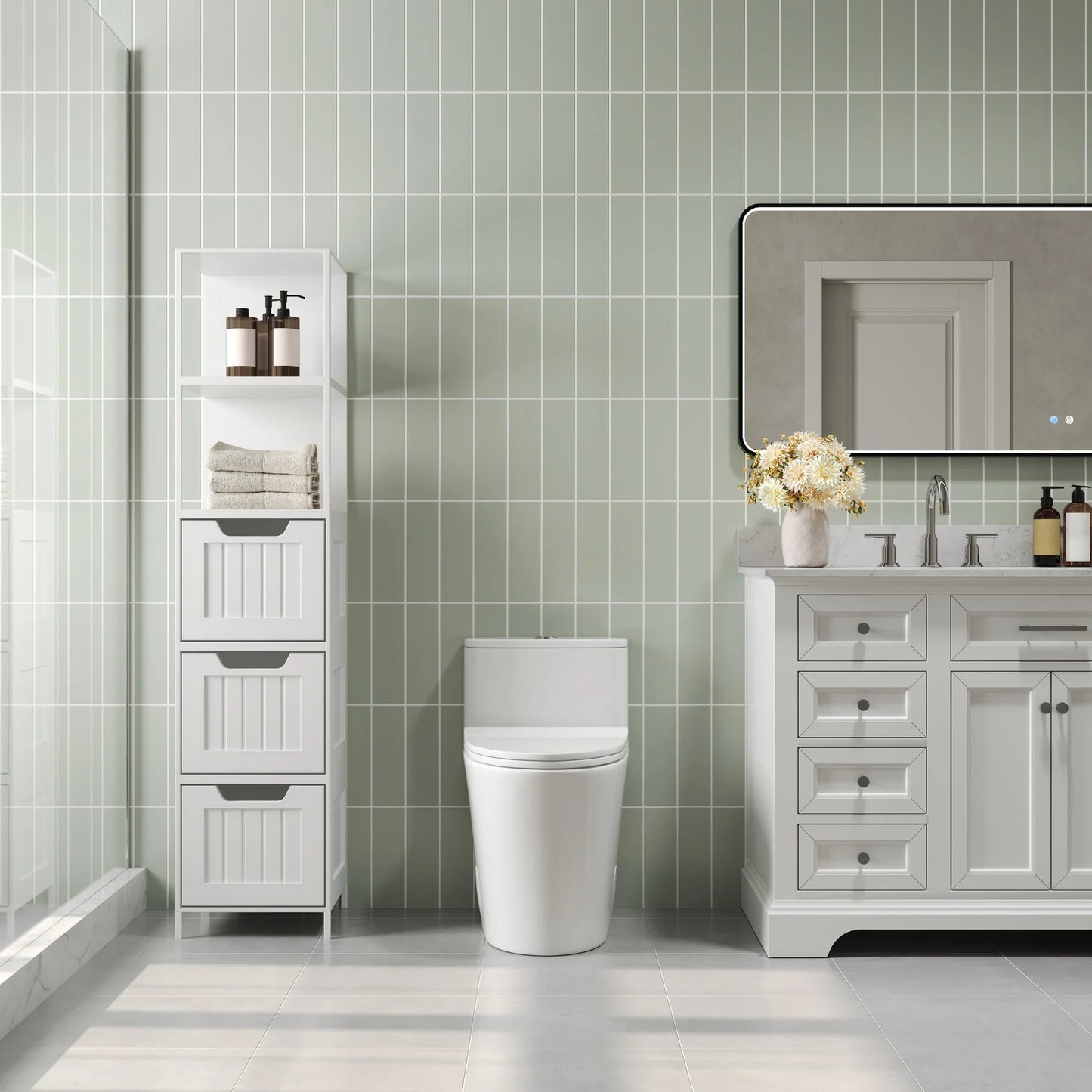 Modern One-Piece Elongated Toilet with Soft-Close Seat – High-Efficiency Dual Flush, Sleek Compact Design