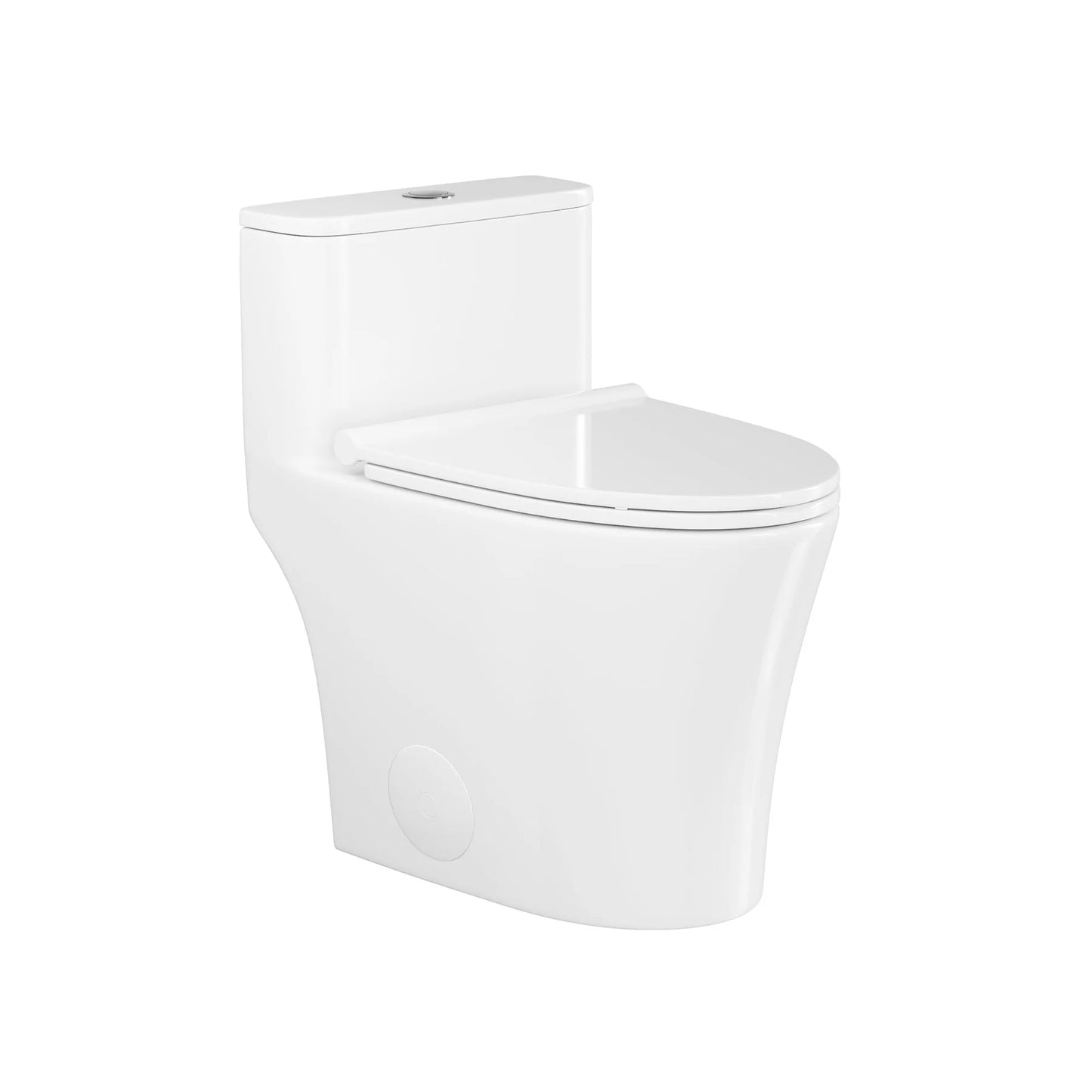 AeroFlow Compact One-Piece Toilet – Dual Flush, Sleek Modern Design, Soft-Close Seat Included