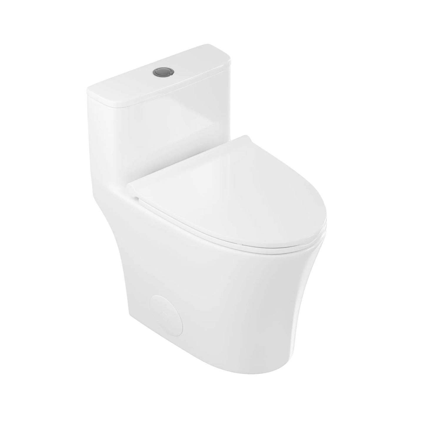 AeroFlow Compact One-Piece Toilet – Dual Flush, Sleek Modern Design, Soft-Close Seat Included