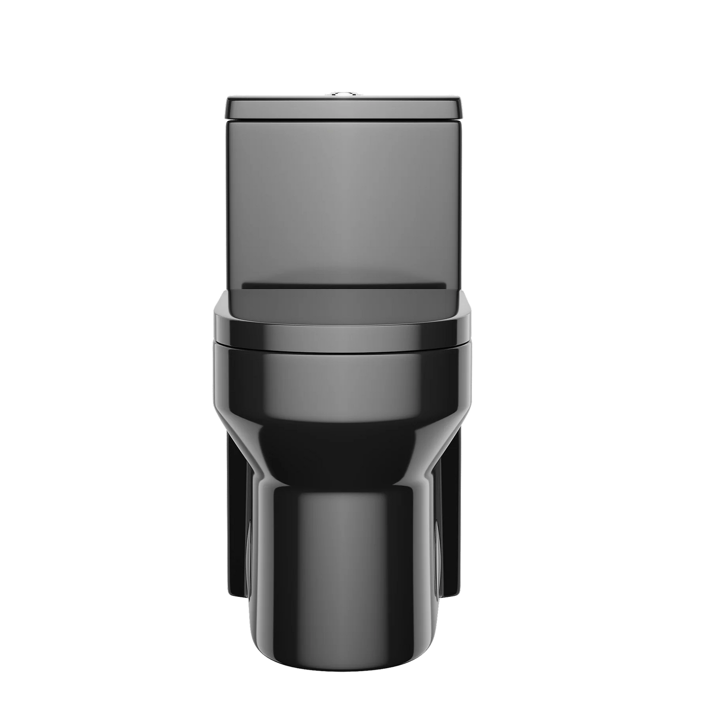 Compact One-Piece Round Toilet with High-Efficiency Flush – Space-Saving Floor Mounted Toilet (Seat Included)