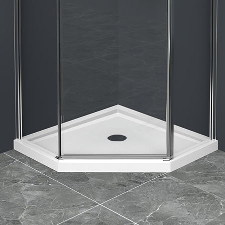 Goodyo 36 in. D x 36 in. W x 3.4 in. H Corner Drain Neo-Angle Shower Base in White White SKU D163111784 product image 6