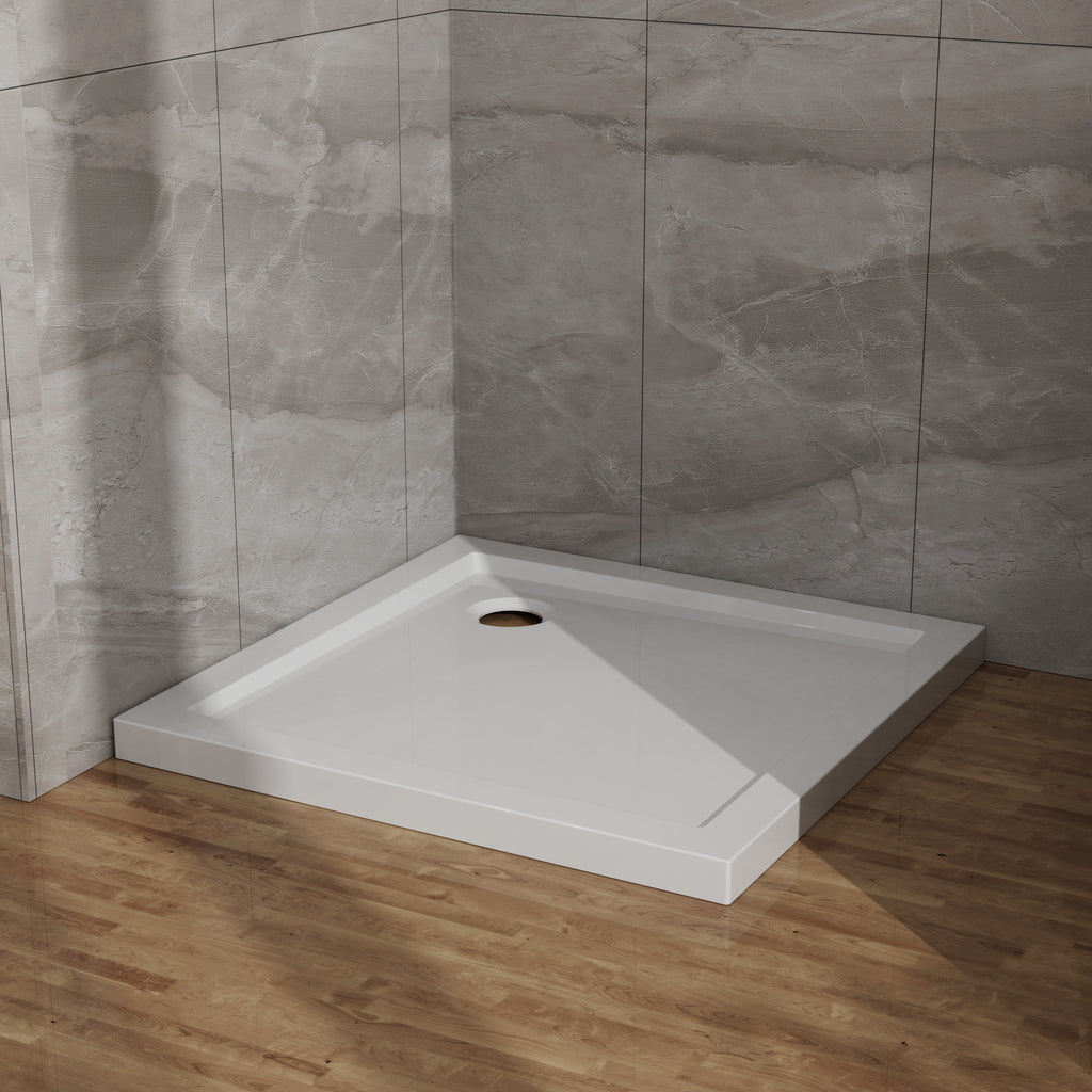 Goodyo 32x32 in Shower Base, Centered Drain No Threshold Shower Pan, White White SKU D163116715 product image 4