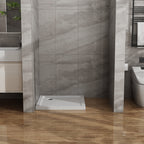 Goodyo 32x32 in Shower Base, Centered Drain No Threshold Shower Pan, White White SKU D163116715 product image 7