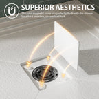 36x36 Inch White Acrylic Shower Base, Center Drain, Non-Slip Surface Light White SKU T5595P445277 product image 6