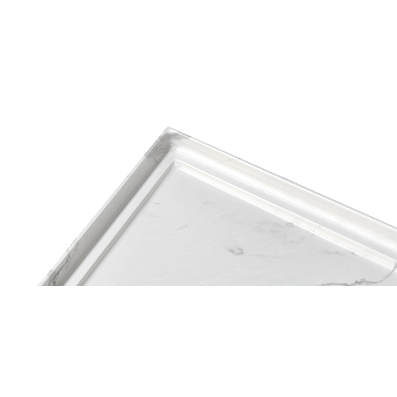 60" x 32" in Shower Base,resin and fiberglass,Left Drain Single-Threshold Shower Pan,Jazz White with Vein White+ Charcoal SKU T6587P578554 product image 5