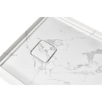 60" x 32" in Shower Base,resin and fiberglass,Left Drain Single-Threshold Shower Pan,Jazz White with Vein White+ Charcoal SKU T6587P578554 product image 7