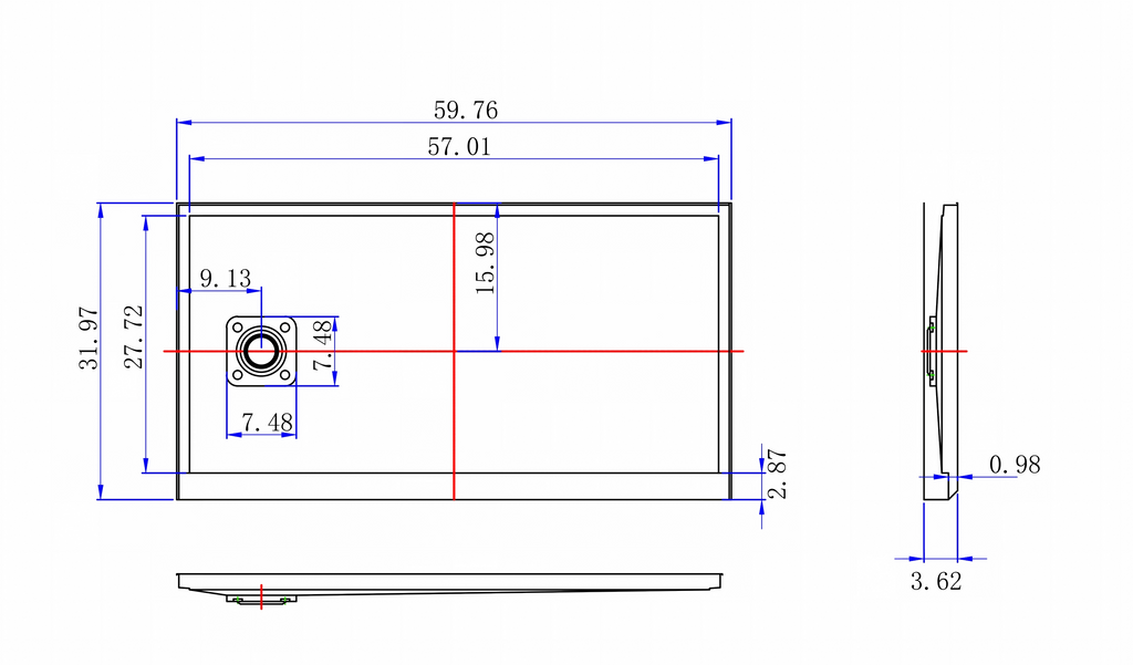 60" x 32" in Shower Base,resin and fiberglass,Left Drain Single-Threshold Shower Pan,Jazz White with Vein White+ Charcoal SKU T6587P578554 product image 9
