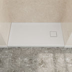 60" x 32" in Shower Base,resin and fiberglass,Right Drain Single-Threshold Shower Pan,White Vein White SKU T6587P580345 product image 1