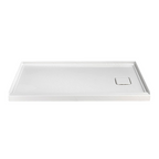 60" x 32" in Shower Base,resin and fiberglass,Right Drain Single-Threshold Shower Pan,White Vein White SKU T6587P580345 product image 5
