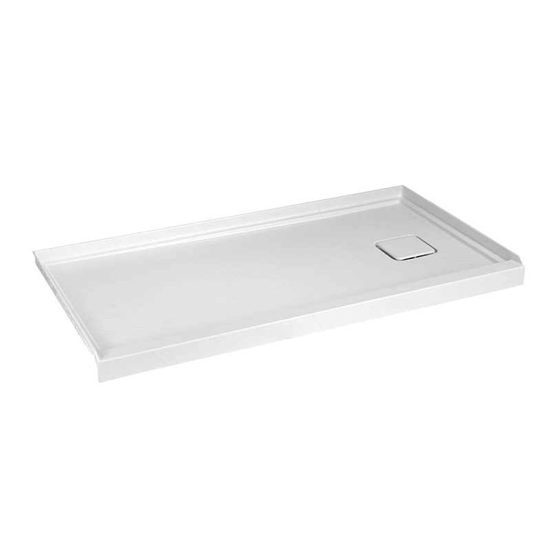 60" x 32" in Shower Base,resin and fiberglass,Right Drain Single-Threshold Shower Pan,White Vein White SKU T6587P580345 product image 7