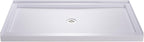 60" x 32" Shower Base,Central Drain Single Threshold Shower Base with Efficient Drainage, Shower Pan with Slip Resistant Textured Surface (Drain Not Included) Gloss White SKU W2269P503064 product image 2
