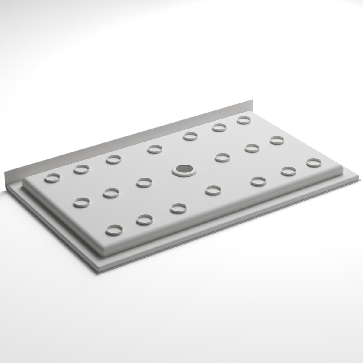 60" x 32" Shower Base,Central Drain Single Threshold Shower Base with Efficient Drainage, Shower Pan with Slip Resistant Textured Surface (Drain Not Included) Gloss White SKU W2269P503064 product image 5
